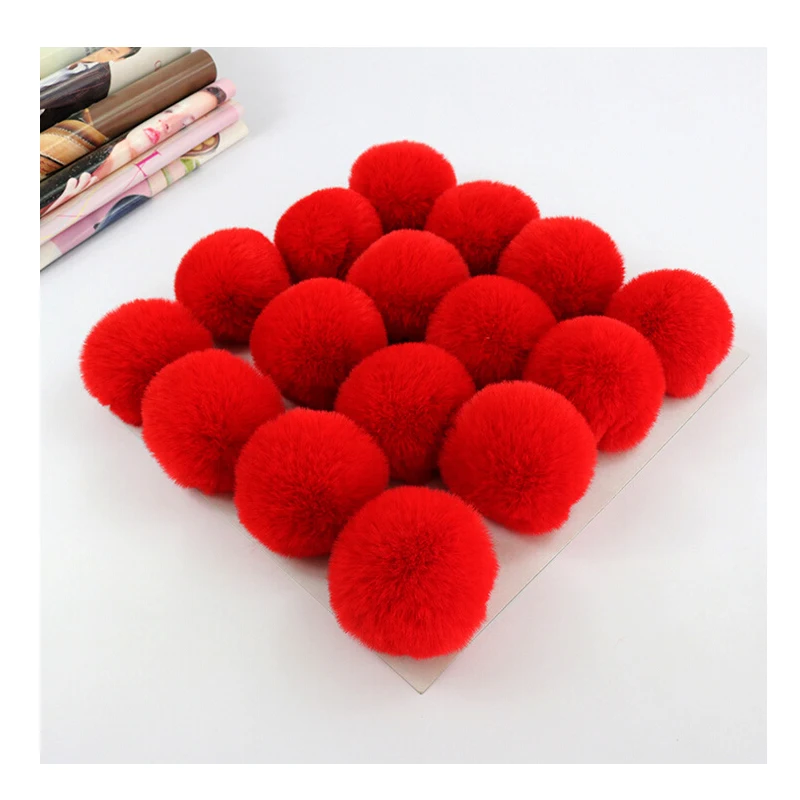 CCINEE 1 шт. ложная шапка с бубоном шаром помпоном имитация кроличьего волоса мяч 6
