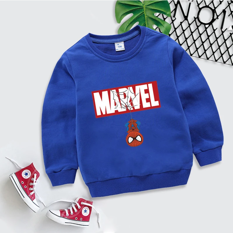 Новинка детский топ толстовка с капюшоном Человек-паук новая Пижама футболка