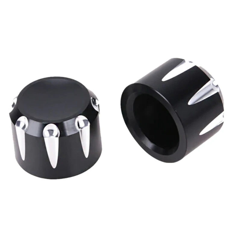 

Black CNC Cut Front Axle Cap Nut Cover for Harley Electra Glide Sportster Dyna