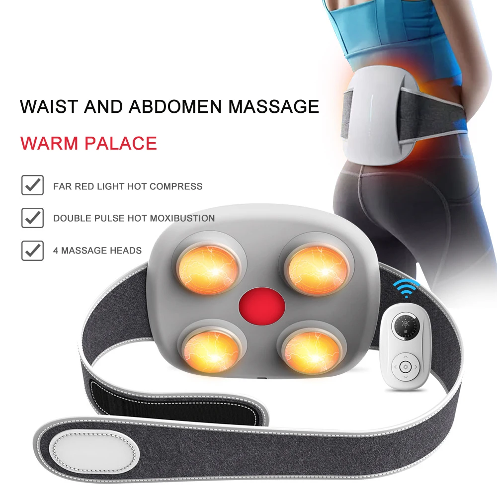 Women Heating Warm Belt Electric Heating Vibrating Massage Relieve Menstrual Pain The Waist Abdomen Belt Masajeador Electrico