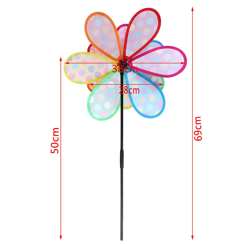 

Double Layer Peacock Laser Sequins Windmill Colourful Wind Spinner Home Garden Decor Yard Kids Toy