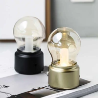 creative retro led bulb lamp usb rechargeable eye protect desk table lights portable bedroom bedside childrens baby night light