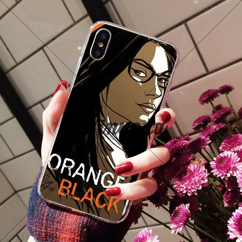 Yinuoda Orange-это новый черный Красочный милый чехол для телефона Apple iPhone 8 7 6 6S Plus X XS MAX 5