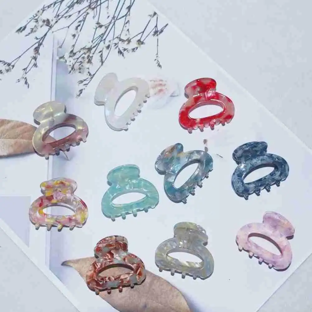 

Новинка Мини-заколка для волос из ацетата и мрамора для женщин и девочек заколки-крабы заколки для волос модный зажим для волос аксессуары д...