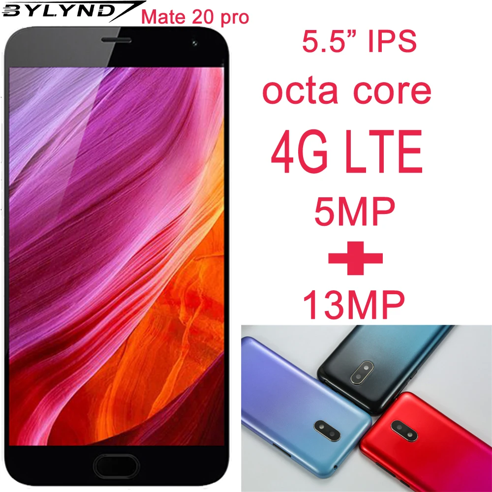 Новый mate 20 pro восьмиядерный смартфон 5MP + 13MP 4G LTE 2GRAM 16G rom 5 &quotбольшой экран WCDMA android