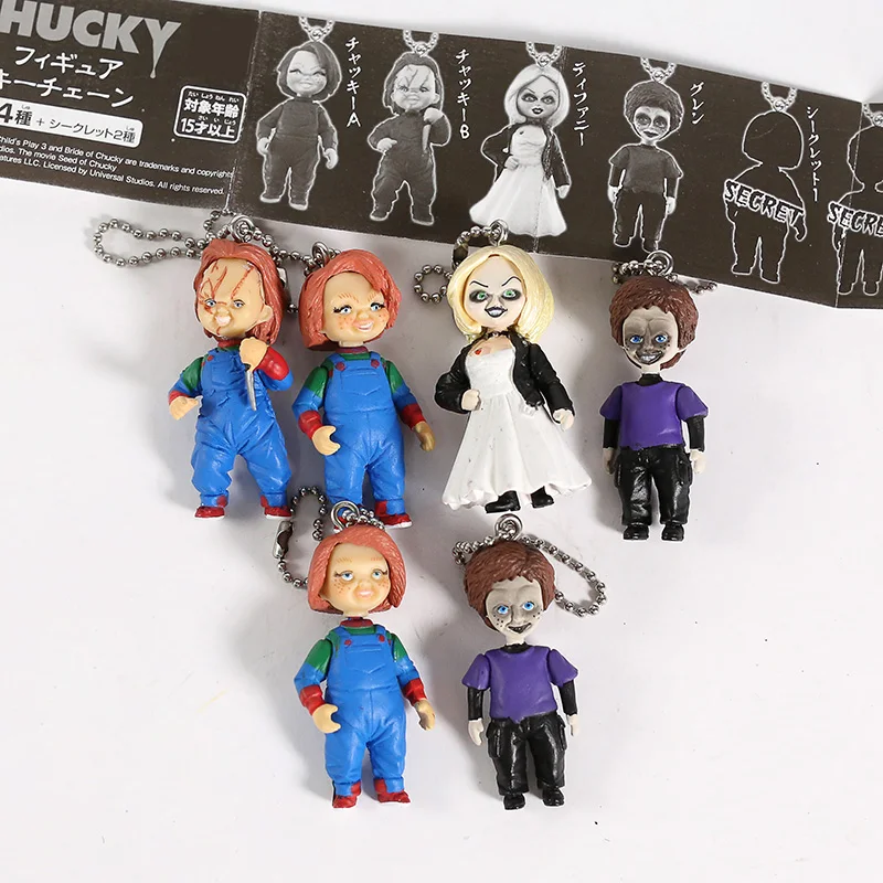 

Child's Play Chucky Tiffany Glen Mini PVC Figures Pendants Toys Dolls 6pcs/set
