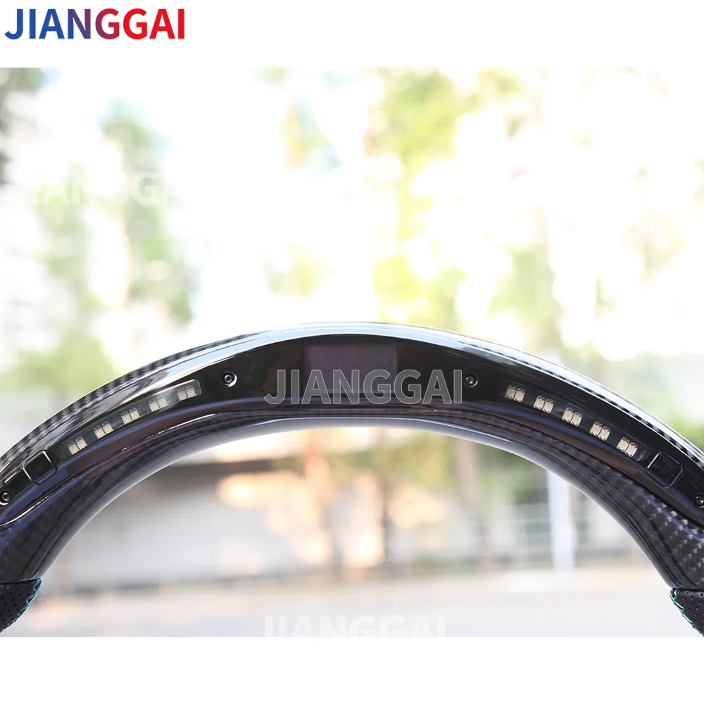 Светодиодное Автомобильное рулевое колесо 100% углеродное волокно