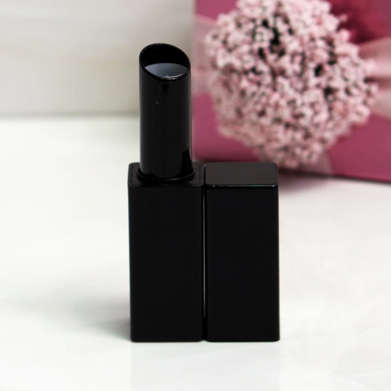 

10/20/50pcs 11.1 Black Square Magnetic Buckle Mouth Lipstick Tube Cosmetic Empty Obliquely Oral Lip balm Pipe Shell DIY Bottles