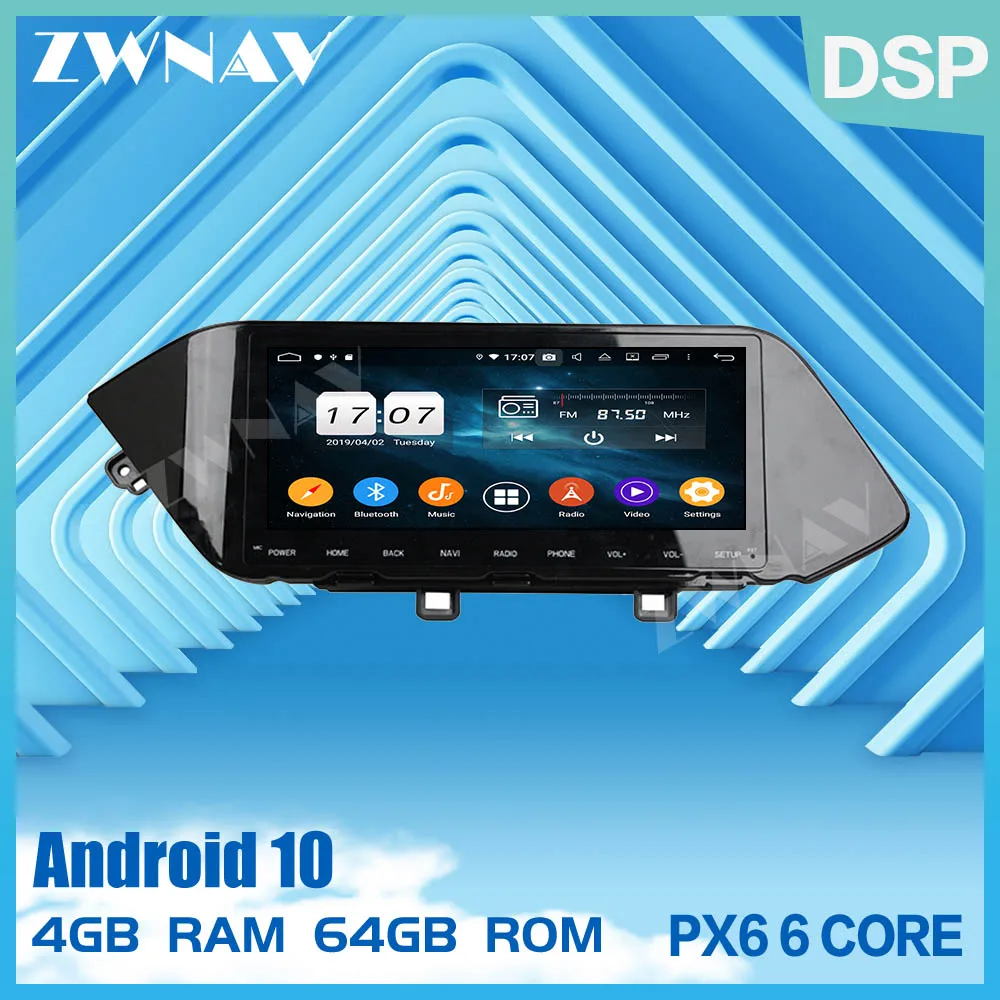 baratas Android 10.0 Tela De Toque Reprodutor Multimídia Carro Para Hyundai Sonata 2020 Navegação Gps Do Carro Rádio áudio Estéreo Bt Unidade Cabeça 2 Din