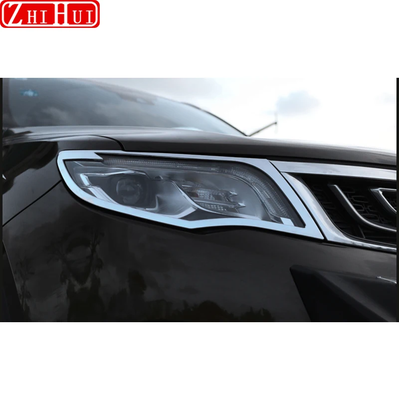 

For Geely Atlas 2018-2022 Car Styling Front Headlight High Quality Plating Lamp Frame Rear Lampshade Auto Accessories