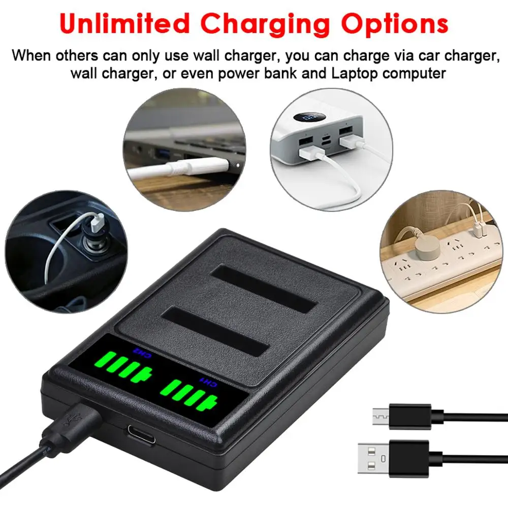 Внешняя Аккумуляторная Батарея Batmax 1200 мАч и двойное зарядное устройство USB со