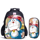 Школьный ранец Doraemon для мальчиков, 16 дюймов, детские школьные наборы, сумка для карандашей, школьный портфель для малышей