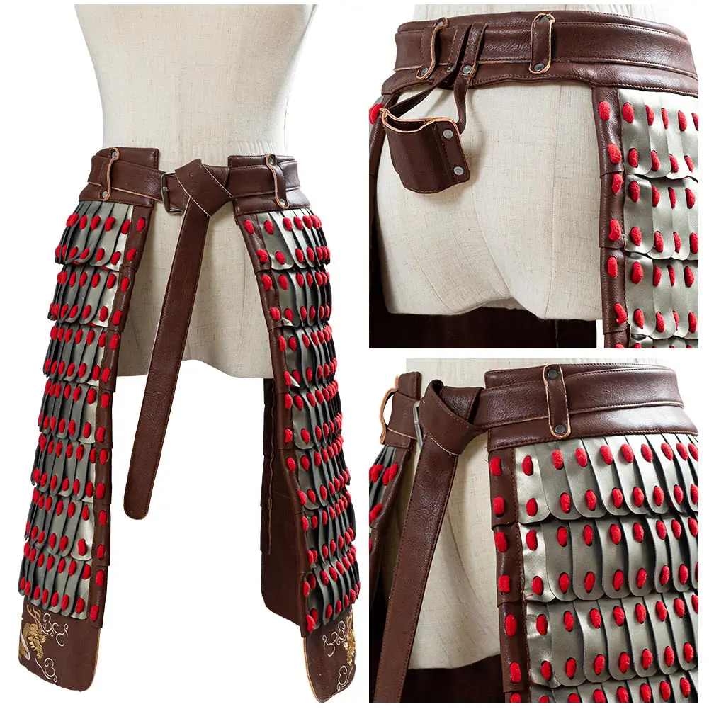 Быстрая доставка фильм Хуа Косплей Мулан костюм женское платье Форма Пояс Чехол