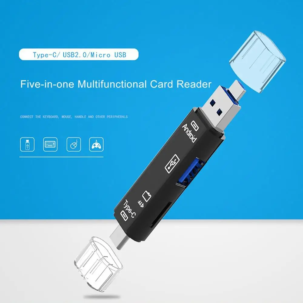 5 в 1 USB 3 0 Type C/USB/Micro SD TF устройство для чтения карт памяти OTG адаптер Коннектор