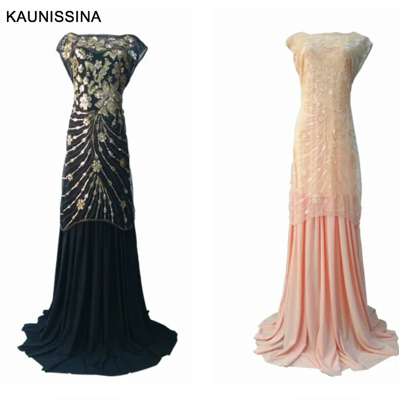 Элегантное Длинное Вечернее Платье С Блестками Vestido халат бисер ручной работы