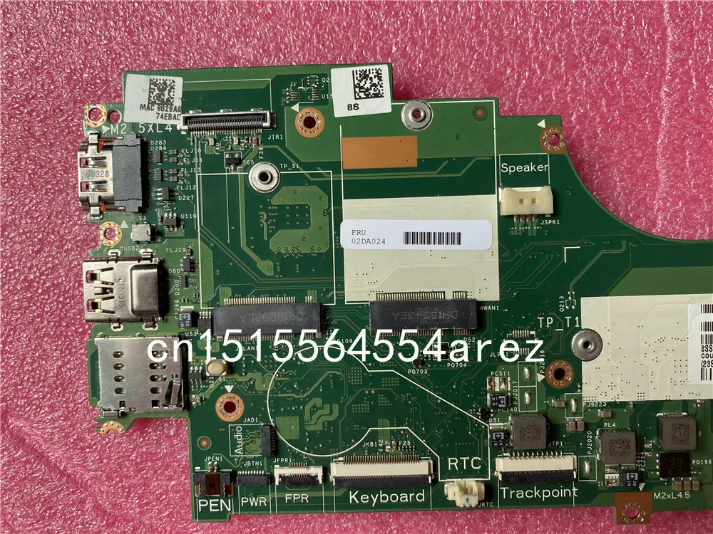 Original laptop Lenovo ThinkPad X380 Yoga motherboard mainboard i7-8650U UMA 8GB 02DA024