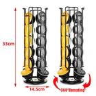 Вращающийся держатель для капсул для кофе, 24 шт., держатель для капсул Dolce Gusto, стойка для капсул, башня из нержавеющей стали, полки для хранения