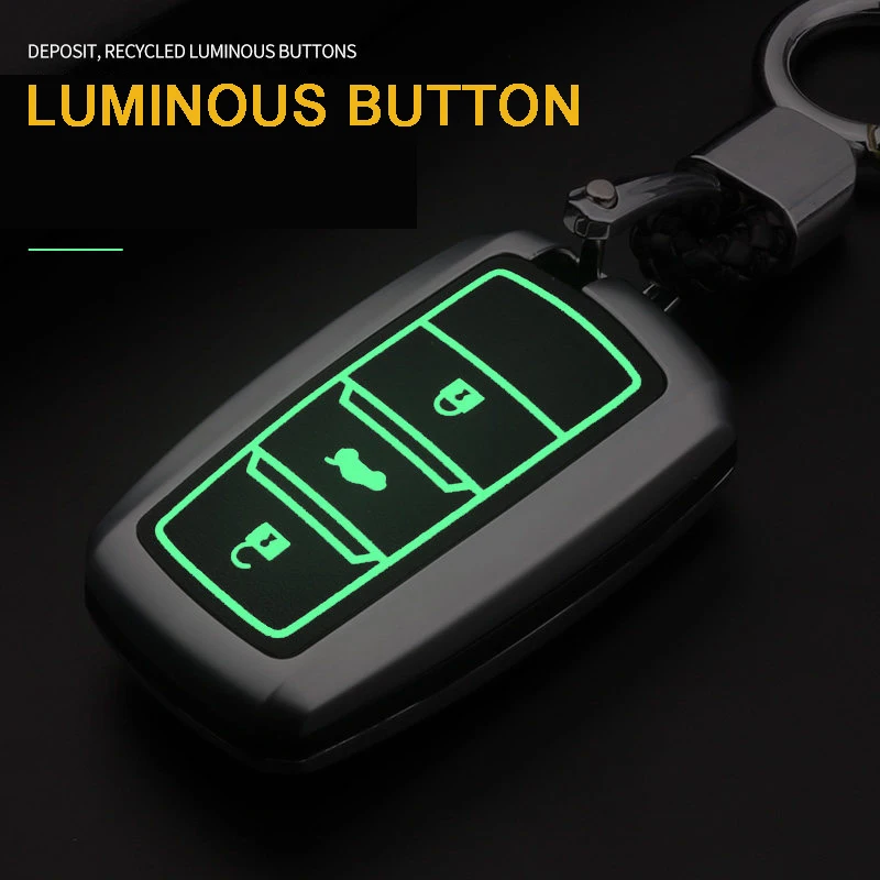 Люминесцентный цинковый сплав Кожа PU чехол для ключа автомобиля оболочка брелок