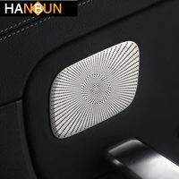 car styling rear door audio speaker net covers decoration stickers trim for mercedes benz a class 200 2019 stainless steel