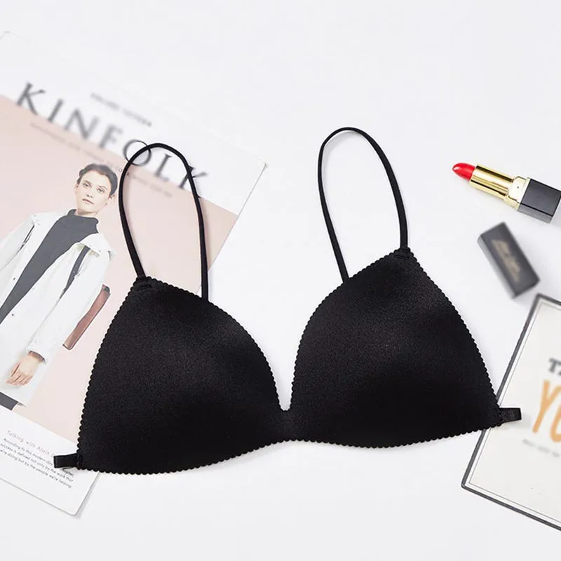 

Backless Seamless Bras for Women Invisible Wireless Push Up Bras Strap Comfort Underwear Ladies Lingeries