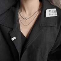 h letter necklace for women 2021 vintage style multilayer choker for mens neck chains metal layered necklace jewelry wholesale