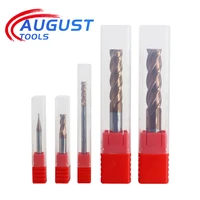 augusttool hrc55 end mill keyseat milling cutter alloy coating tungsten steel cutting tools cnc maching metal endmil 4flute