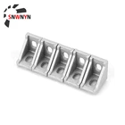 11020 шт. 2020 алюминиевые угловые фитинги 20x20 L форма прямоугольный коннектор для крепления используется 2020 промышленный алюминиевый профиль