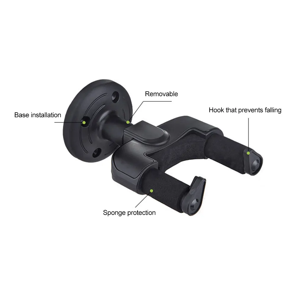 

1 pcs Easy To Install Electric Guitar Wall Hanger Holder Stand Rack Hook Mount for All Size guitar hook instrument hook