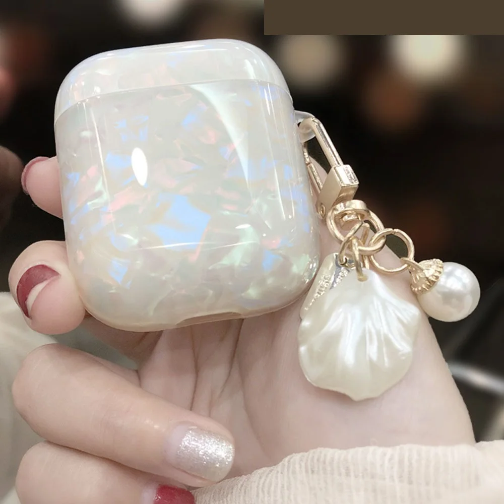 

Earphone Accessories Headphone Box Luxury Girls Pearl Shell Case for Apple Airpods 1 2 3 Case for AirPods Pro Case Bag Bluetooth