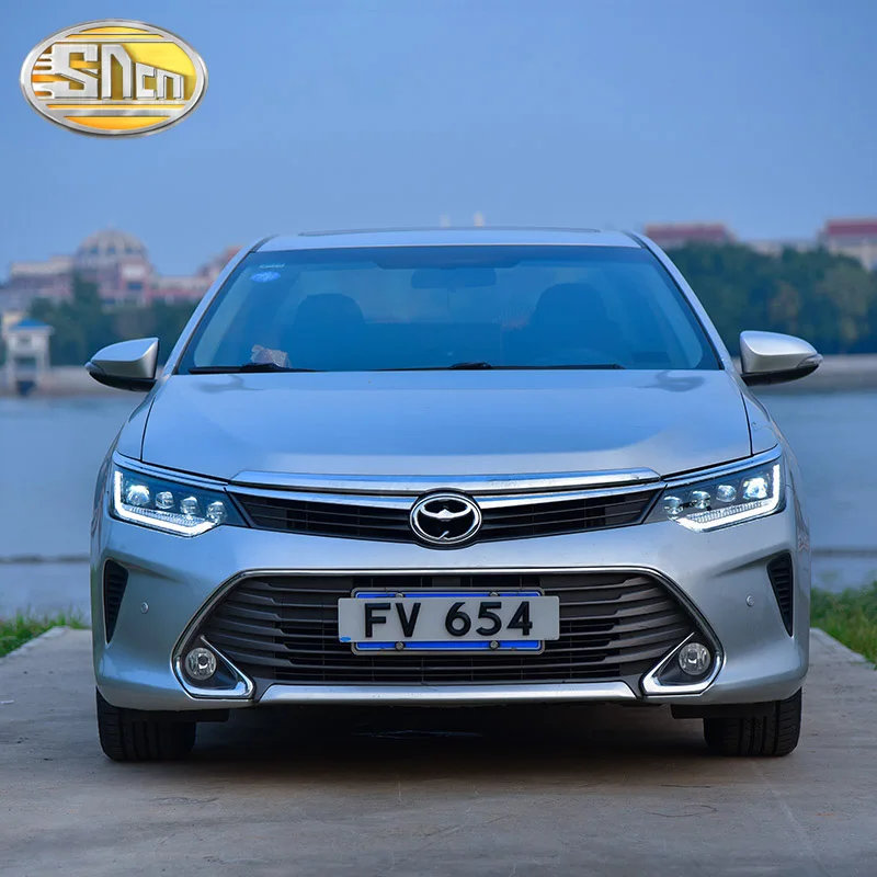 

Car Styling LED Headlight For Toyota Camry 2015 - 2018 LED DRL Dynamic Turn Signal Start Blue Projector Lens Head Lamp Assembly