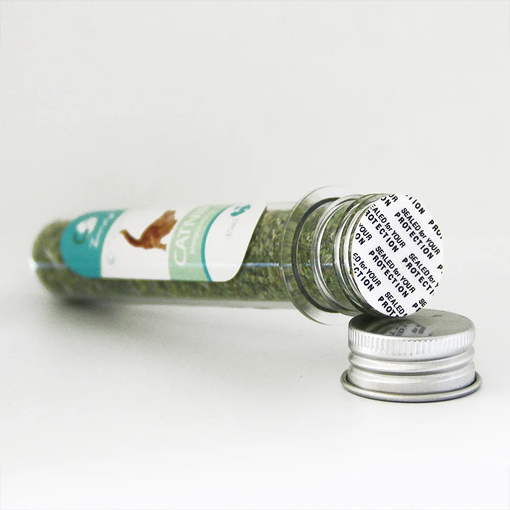 1 шт. 45 мл ПЭТ пробирка упакованная кошачья мята порошок сухой лист кошка мятный