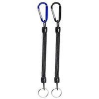 2pcs spearfishing parts scuba diving anti lost spiral spring coil lanyard rope