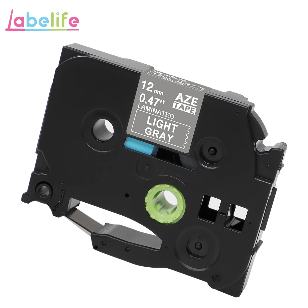 Labelife, 1 шт., 12 мм, матовые бумажные ленты TZe MQP35 TZe M31, белые, ягодно-розовые, совместимые с Brother PTouch, для изготовления этикеток, PT-D210 - Цвет: White On Matt Light