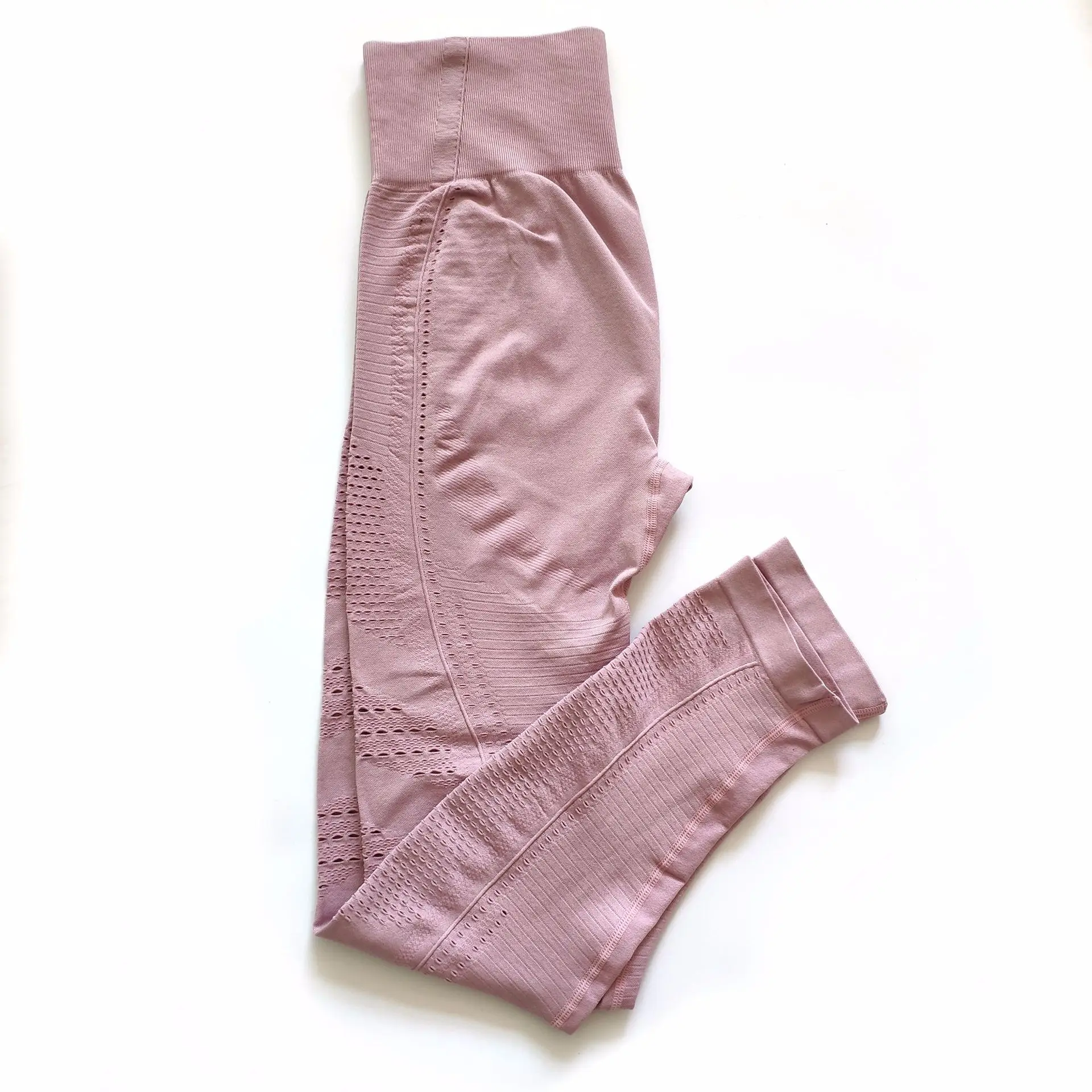 pink leggings 2 шт./компл. жизненно Для женщин спортивный костюм для занятий йогой спортивный комплект для тренажерного зала, состоящий из спортивная одежда с длинным рукавом Фитнес укороченный топ+ Высокая Талия энергии бесшовные леггинсы для женщин - Цвет: pink leggings
