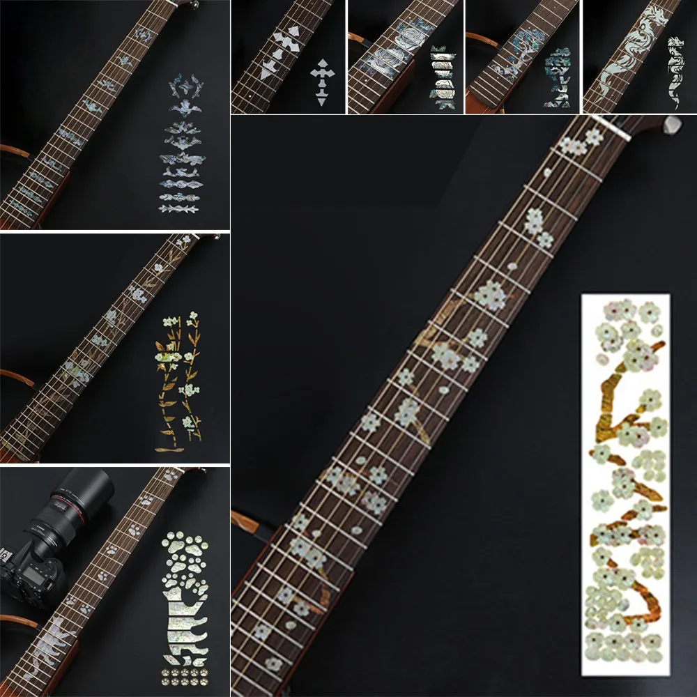 Ультратонкий Fretboard инкрустация Наклейка Гитара Бас Fretboards DIY декоративные маркеры