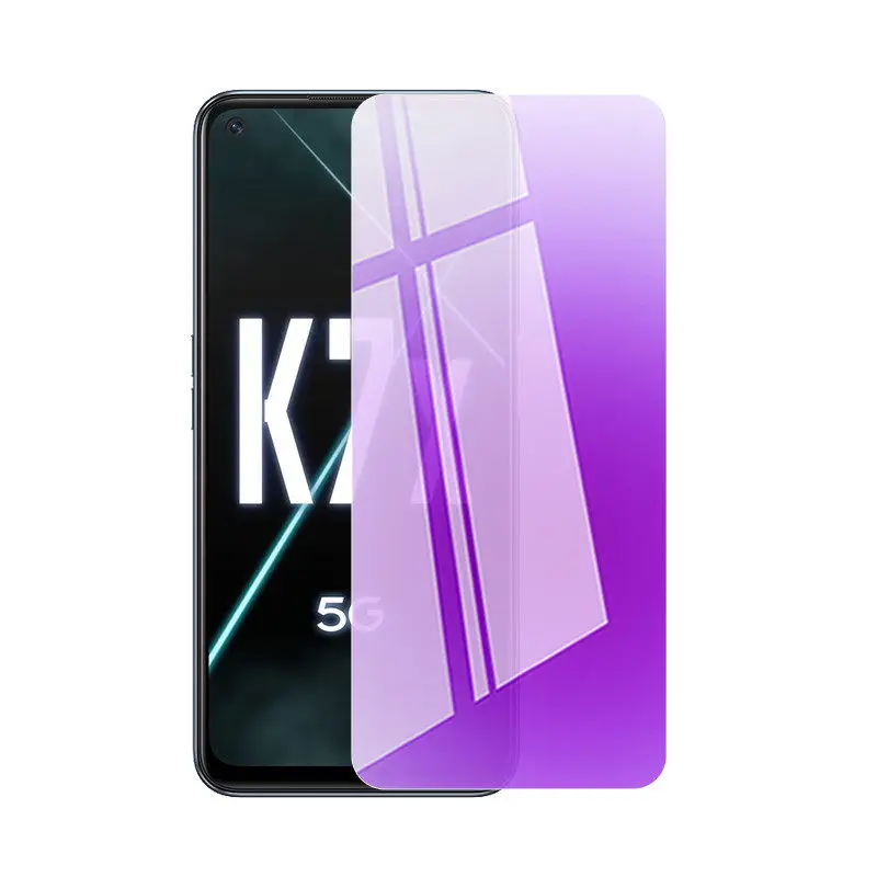 

2.5D Anti Blue Tempered Glass for OPPO K1 K3 K5 K7 5G K7X Screen Protector For OPPO K9 5G Glass Full Coverage Screen Cover