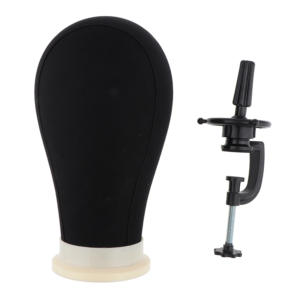 Черная голова из пенопласта для париков манекен укладки волос с настольной