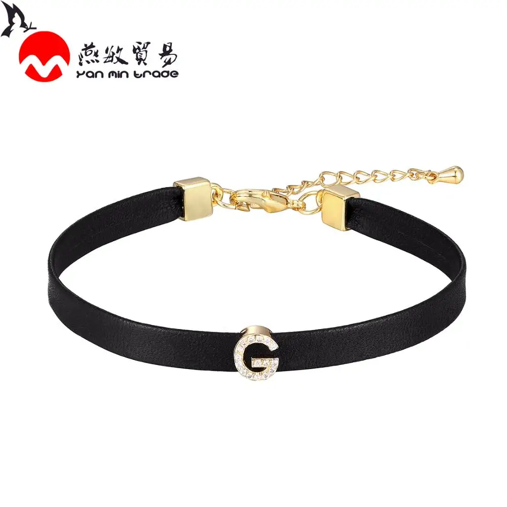 YMSHIPIN новый классический кожаный браслет с маленькими буквами простой сверкающий