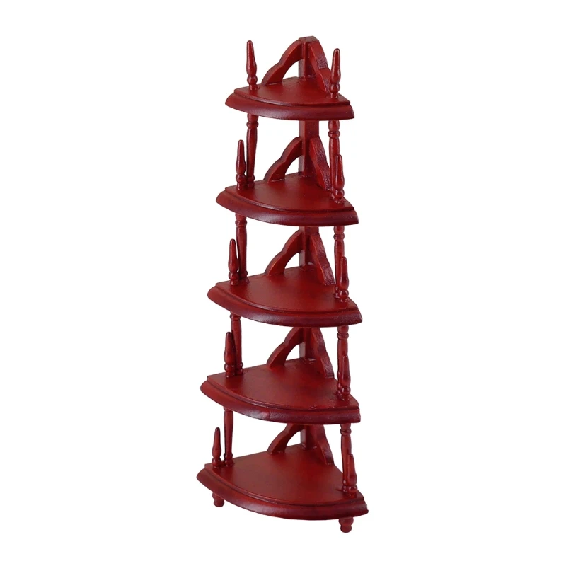 

Mik 1/12 Mini Dollhouse Miniature Accessories Storage Shelf Model Living Room Kitchen Furniture Kids Pretend Play Toy
