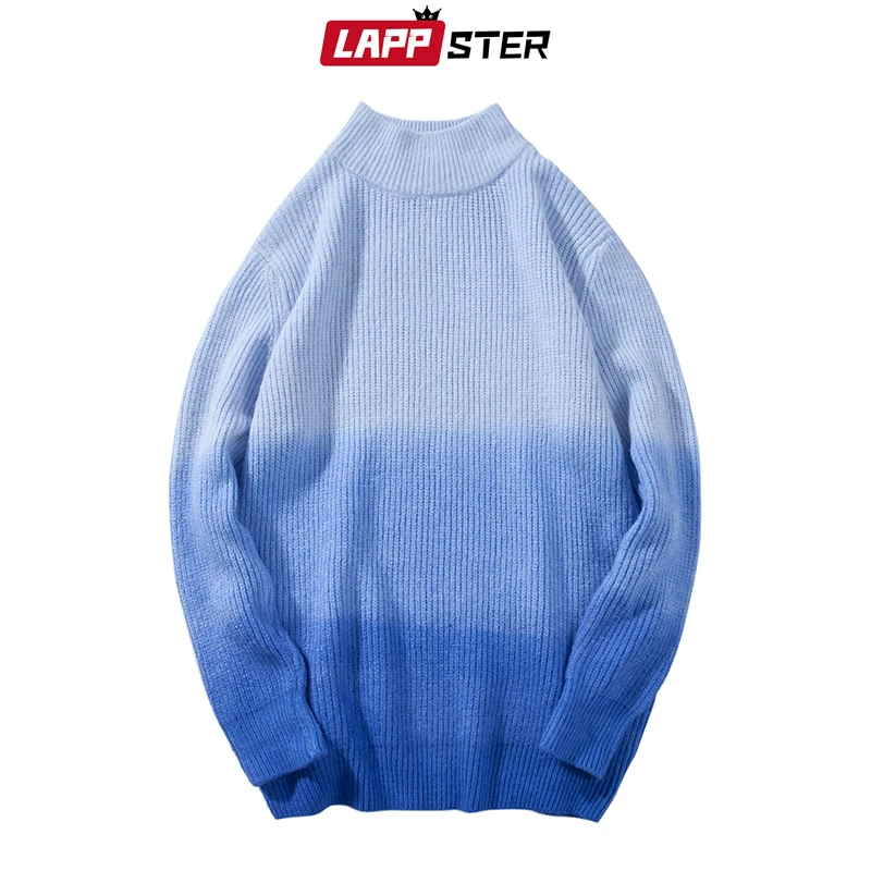 LAPPSTER Мужской Свитер оверсайз с галстуком-краской для 2020 зимний цветной свитер
