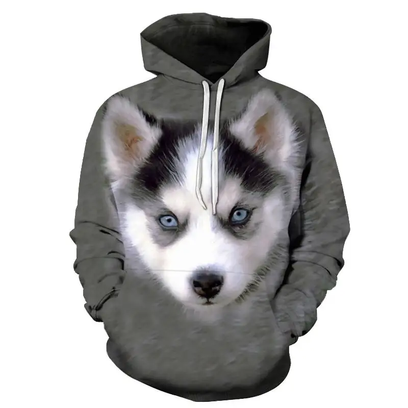 

Anime Dog Hoodies Sweatshirts Men Tracksuit Autumn Coats Streetwear Coat 3D Prints Pullover Animal Hoody European size 6xl