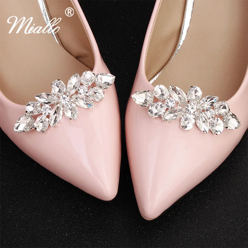 Miallo Fashion Rhinestone Wedding Women Shoes Clips Bridal Shoe Buckle for High Heels Jewelry Accessories | Украшения и