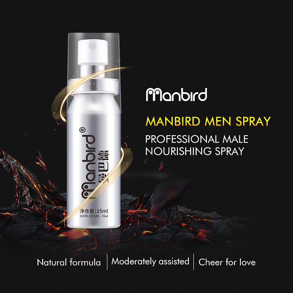 Спрей Manbird для мужчин сильной задержки эякуляции эффективно предотвращает преждевременную эрекцию и увеличение полового члена, продлевая ее действие 18+.