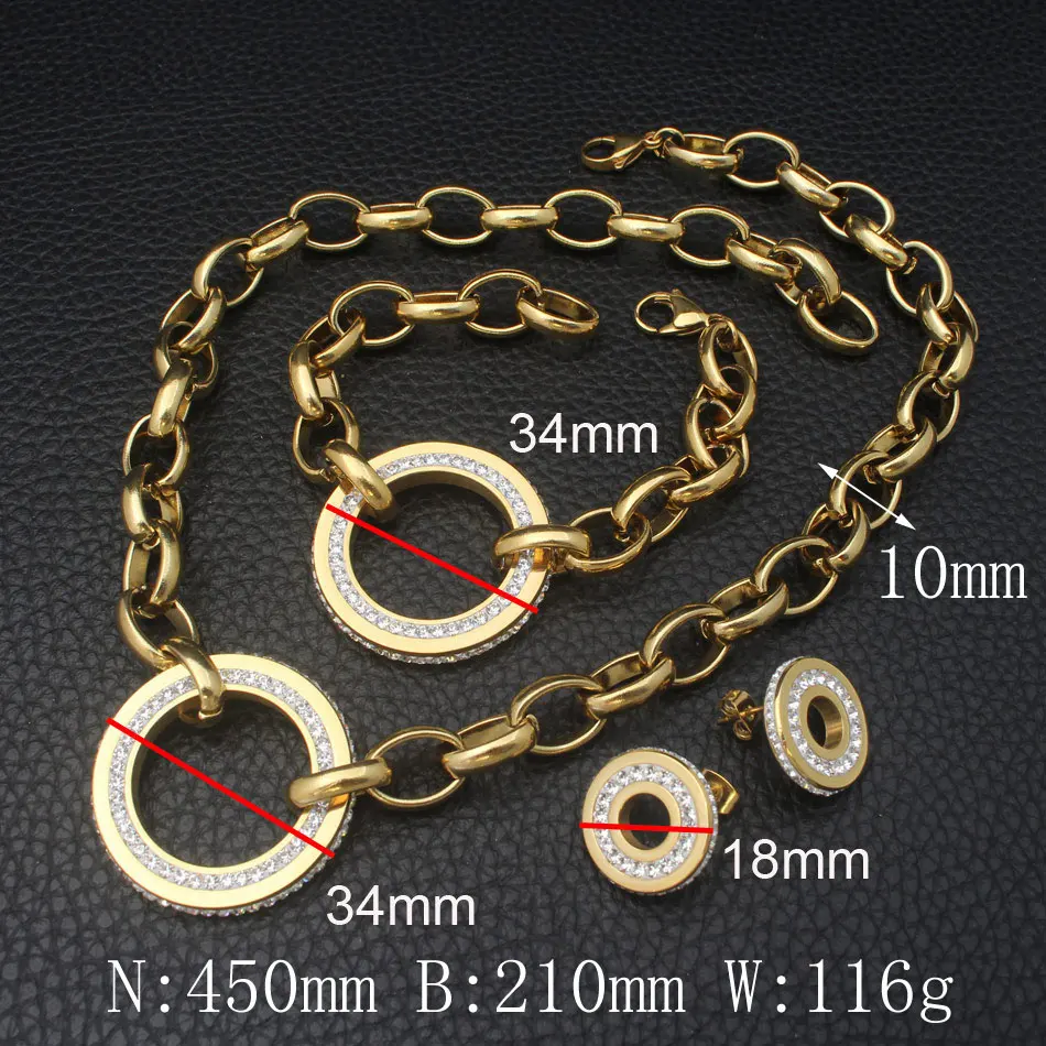 Ювелирный Комплект из колье и сердца нержавеющей стали