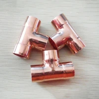 15mm inner dia x1 2mm thickness copper equal tee socket weld end feed coupler plumbing fitting water gas oil