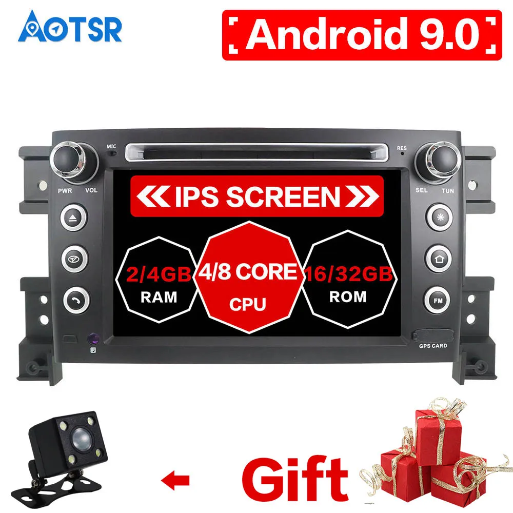 DSP Android 9.0 Car Radio Multimedia DVD Player For Suzuki Grand Vitara 2005-2012 multimedia radio unit GPS navigation | Автомобили и