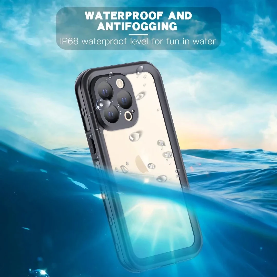 

360 Full Protection Shockproof IP68 Waterproof Case for iPhone 13 Mini i13 Pro i13 Pro Max Heavy Duty Defender Cover Diving Case