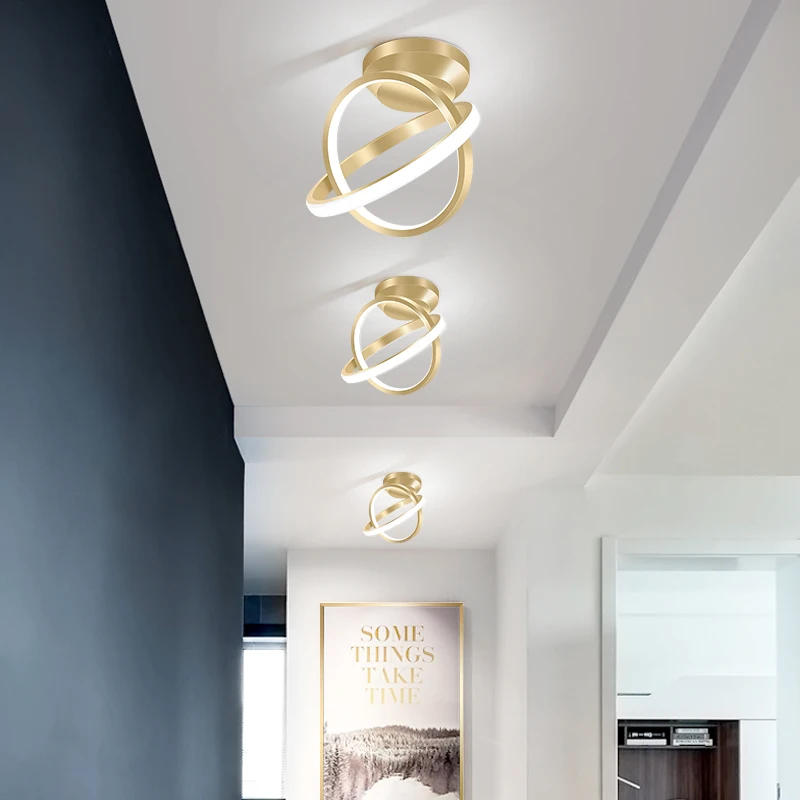 

Simple Modern led ceiling lights for corridor balcony aisle lamp bedroom Golden Creative lamparas de techo 110-260V ceiling lamp