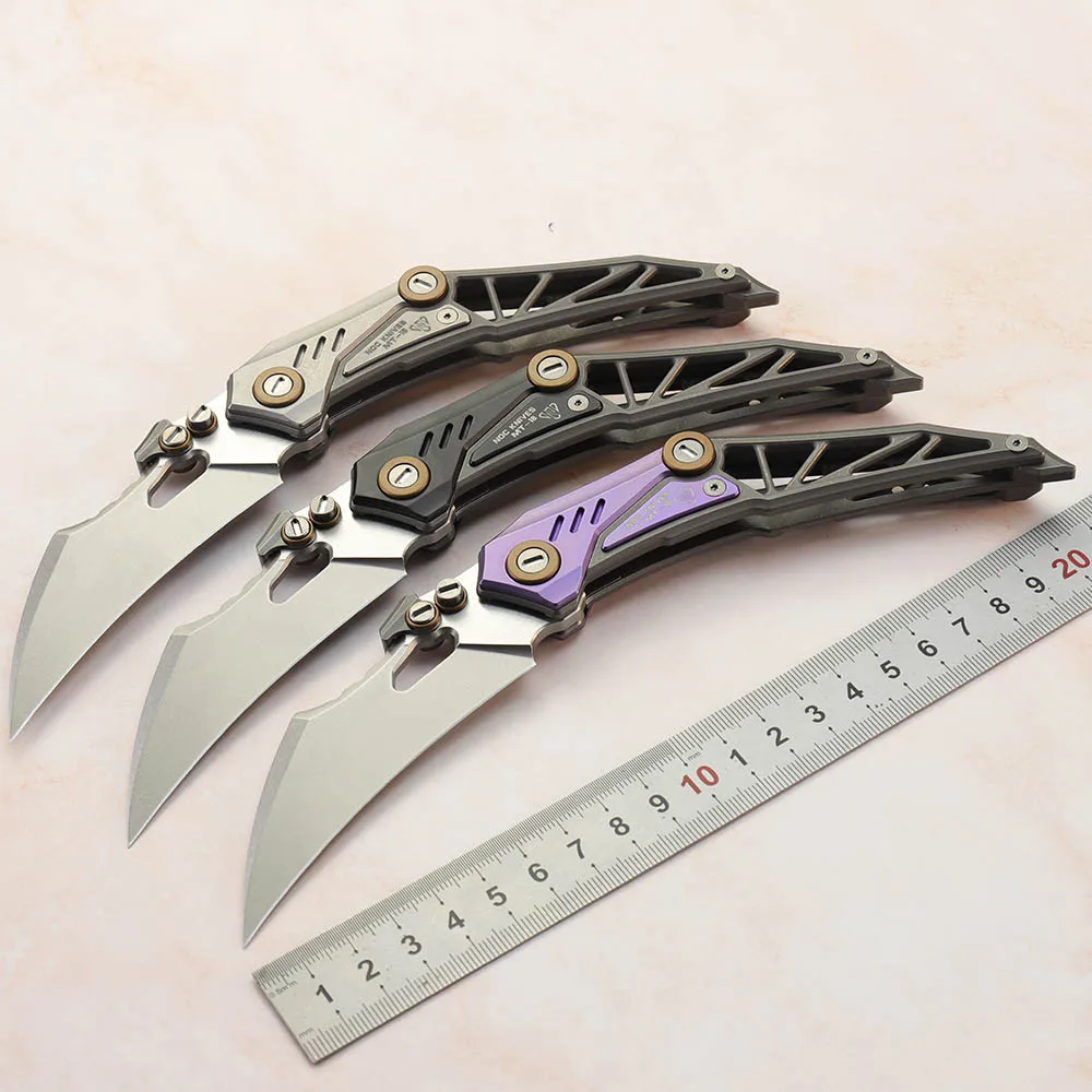 NOC New Knife M390 Blade Folding Knife Titanium Alloy handle Outdoor Camping Survival Knife Sharp Tools