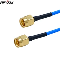 1pcs sma to sma connector straight rf coaxial cable sma male to sma male rg405 086 cable blue skin adapter